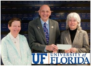  University of Florida College of Engineering. From left to right, Judy Knecht, George Knecht, PE, F.NSPE and Dean Cammy